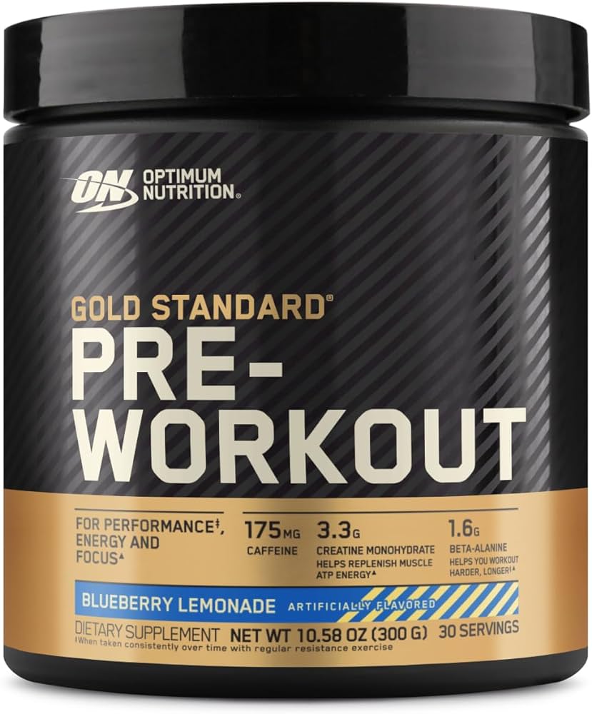 Optimum Nutrition Gold Standard Pre-Workout Blueberry Lemonade, 30 serv