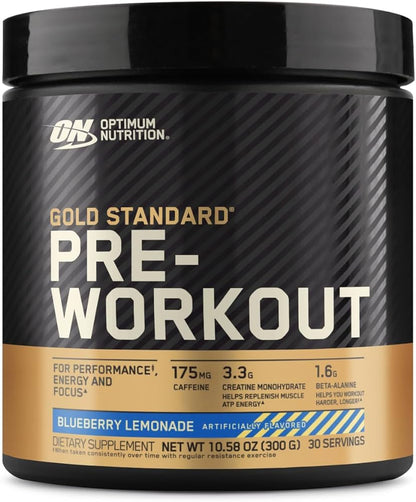 Optimum Nutrition Gold Standard Pre-Workout Blueberry Lemonade, 30 serv