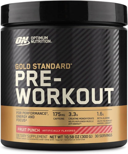 Optimum Nutrition gold standard pre-workout Fruit Punch, 30 servings