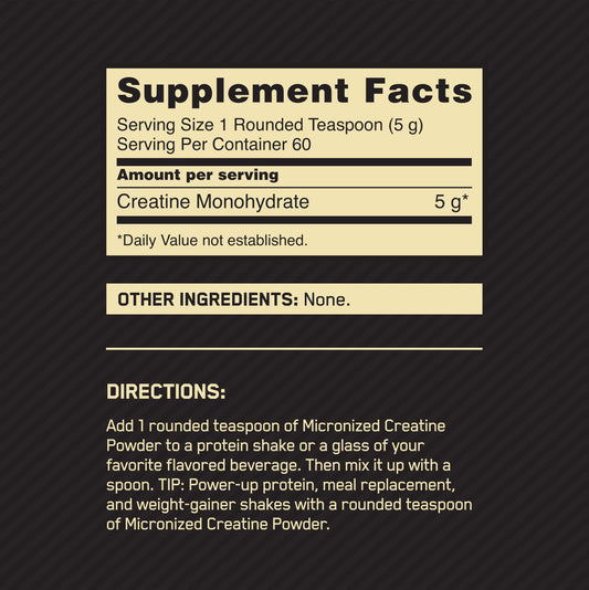 Optimum Nutrition Micronized Creatine unflavored 300g