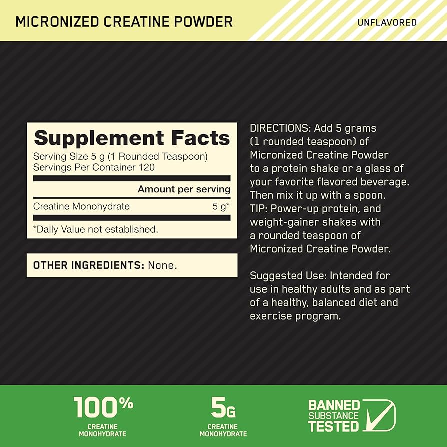 Optimum Nutrition Micronized Creatine unflavored 600g