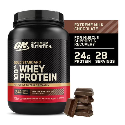 Optimum Nutrition Gold Standard extreme milk chocolate whey protein powder, 2 LB