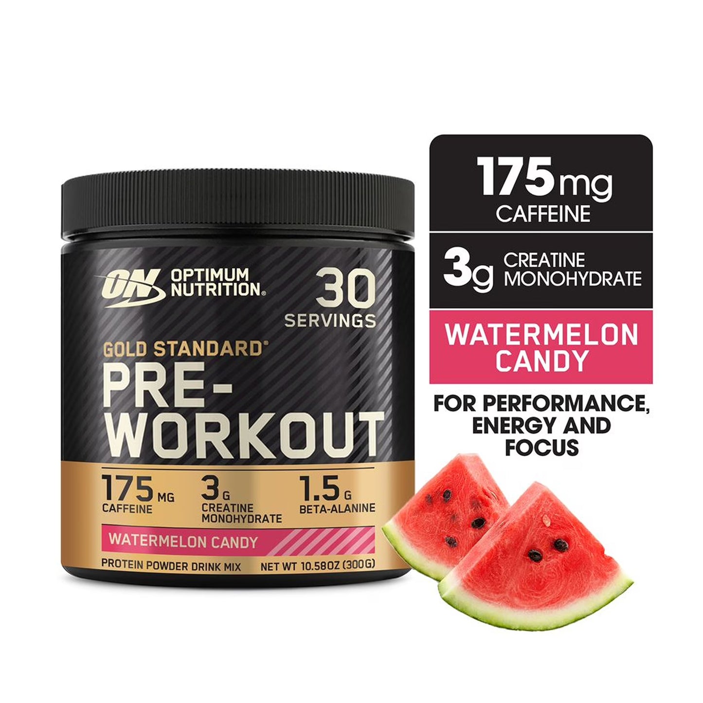 Optimum Nutrition Gold Standard Pre-Workout Watermelon Candy, 30 serv