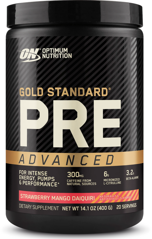 Optimum Nutrition Gold Standard Pre Workout Advanced, Strawberry Mango Daiquiri, 20 Servings