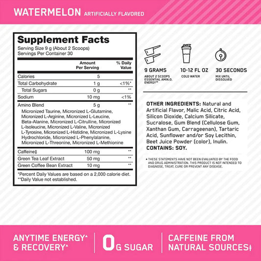 Optimum Nutrition Amino Energy watermelon 30 serv 270g